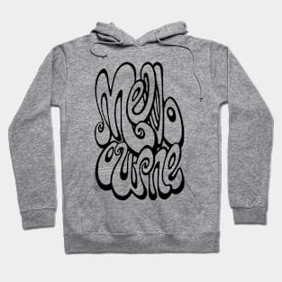 Melbourne writing - white and black Hoodie